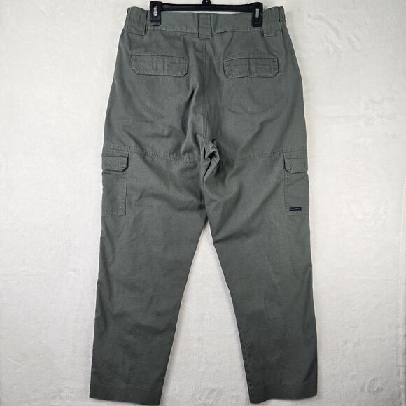 Vintage First Class Green Cargo Ripstop Pants Mens Size 38 R Regular 34x31 - Picture 6 of 12